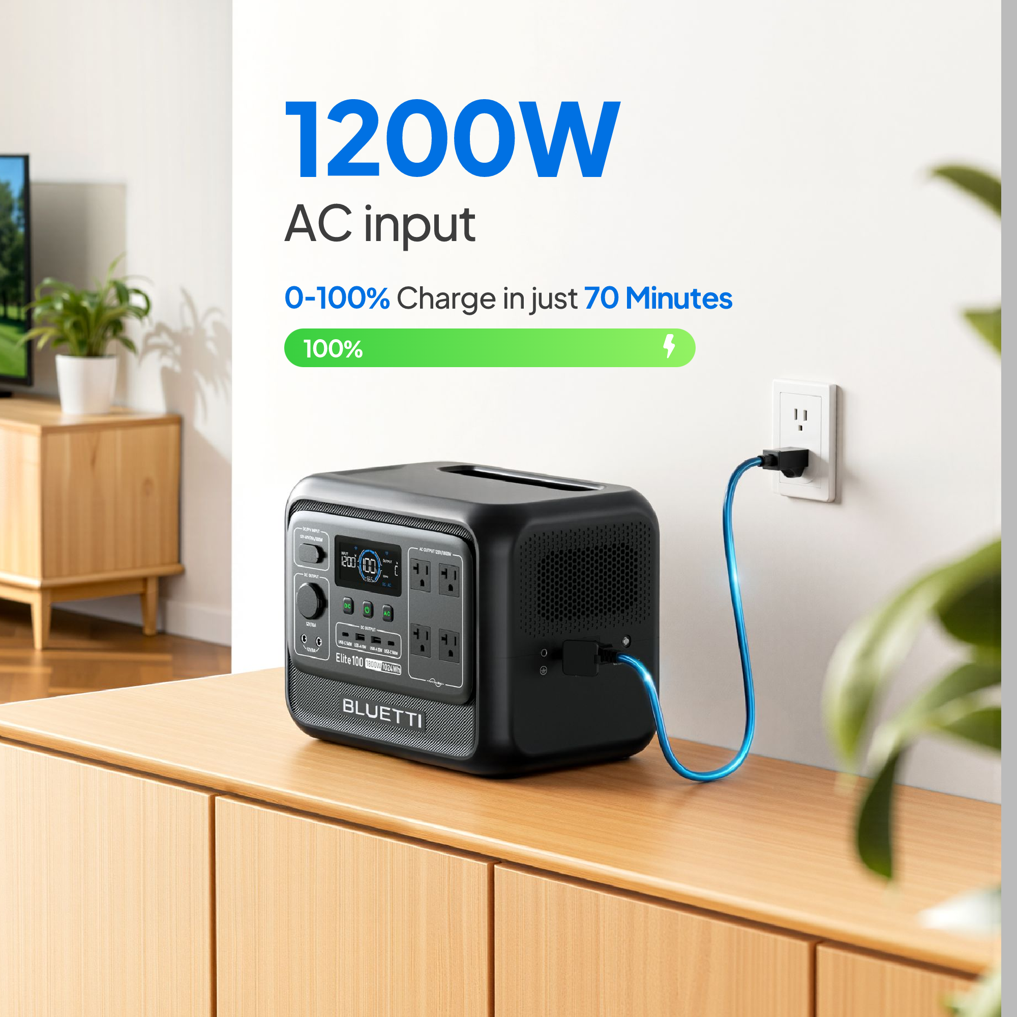 Зарядна станція Bluetti Elite 100 V2 1800 Вт / 1024 Вт·год 4